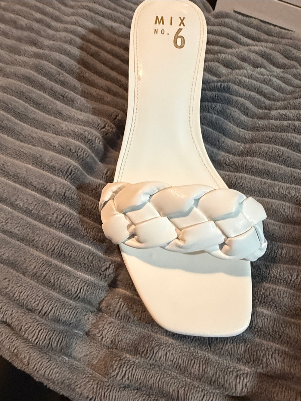Mix No. 6 White Braided Slide Mule